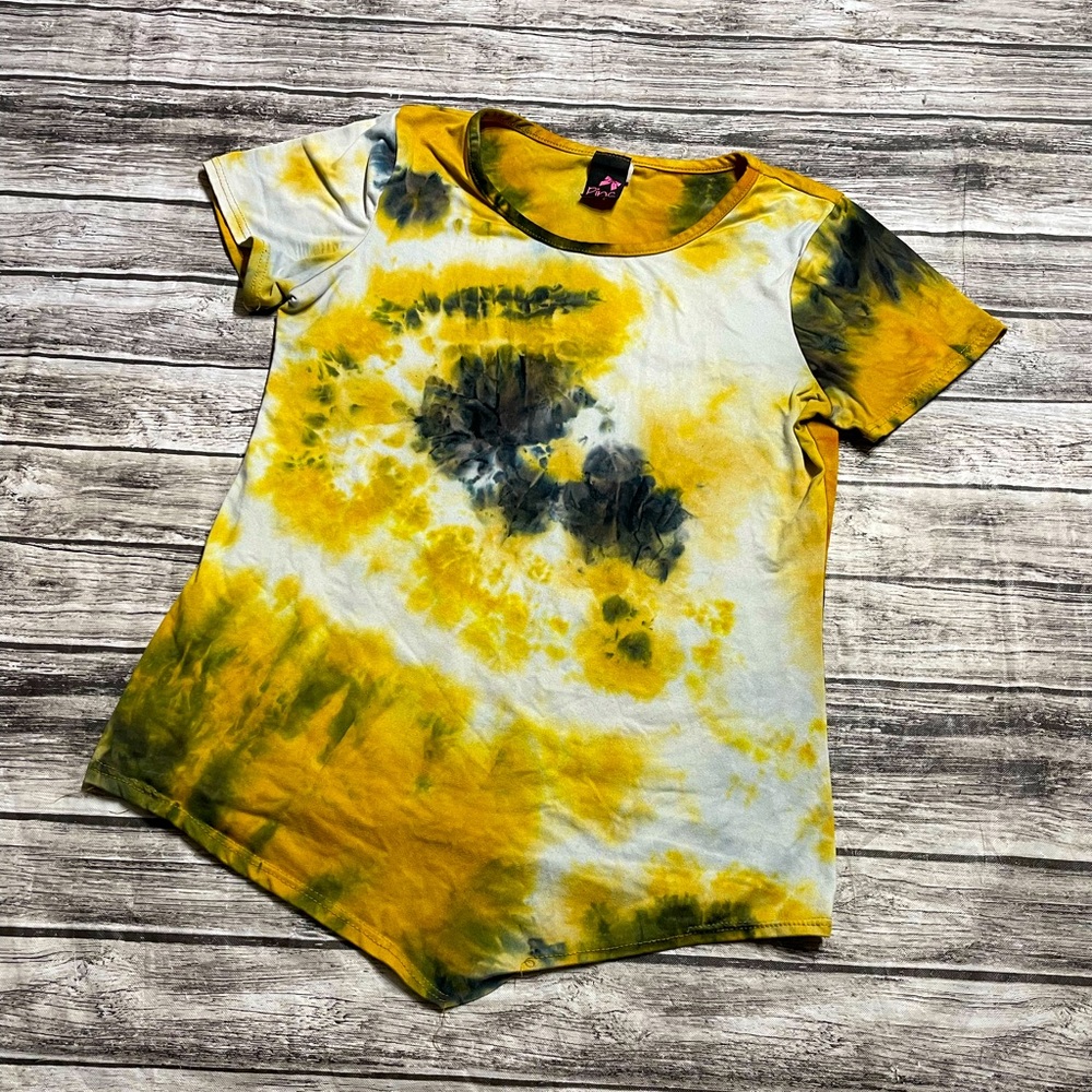Girls Youth sz Large 10/12 Pinc Kids tie dye handkerchief style buttery soft